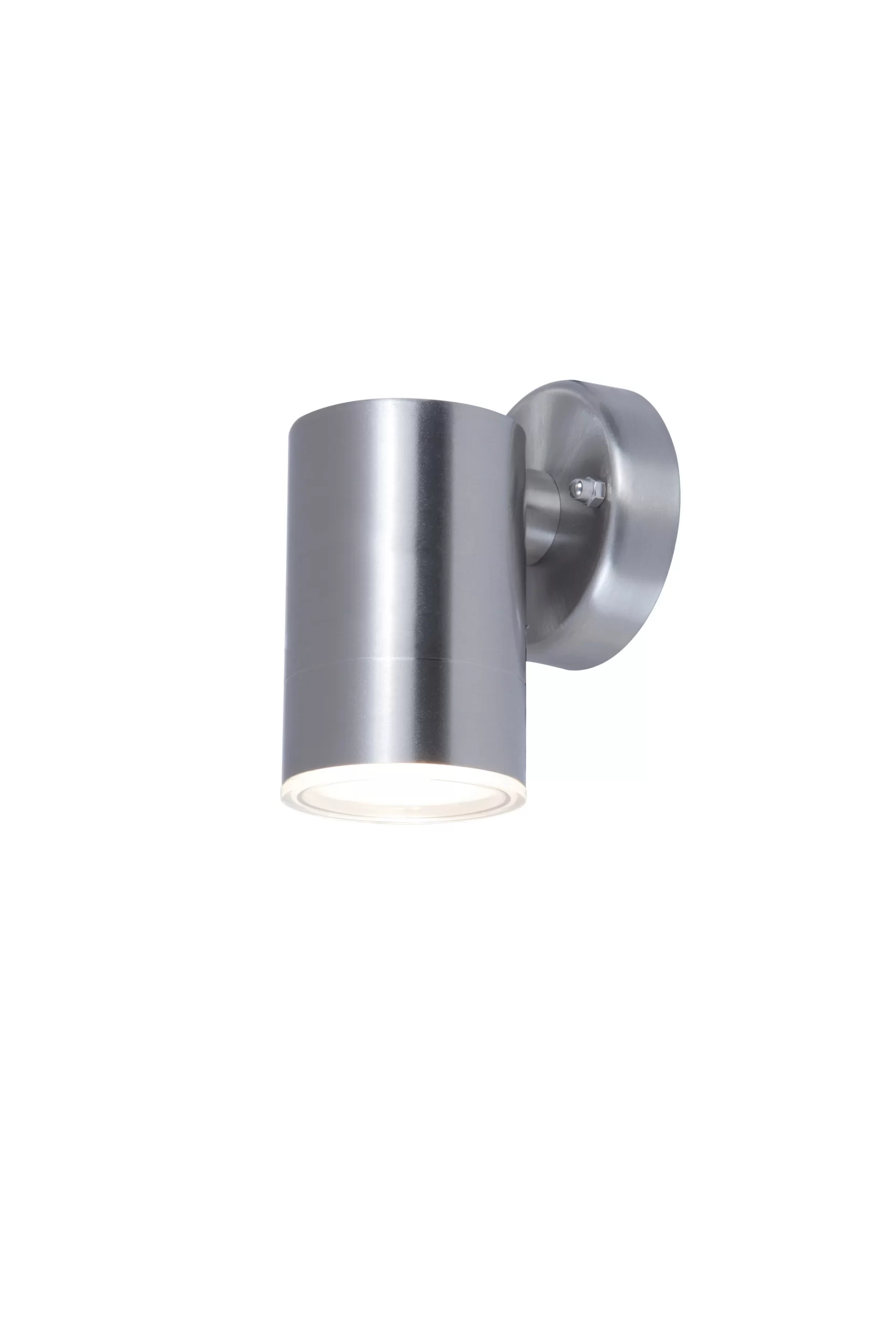 GoodHome Candiac Fixed Stainless Steel Mains-powered Integrated LED Outdoor Wall Light 380lm (Dia)6cm 4 GoodHome Candiac Fixed Stainless Steel Mains-powered Integrated LED Outdoor Wall Light 380lm (Dia)6cm - Image 2