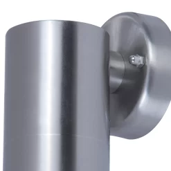 GoodHome Candiac Fixed Stainless Steel Mains-powered Integrated LED Outdoor Wall Light 380lm (Dia)6cm 8 GoodHome Candiac Fixed Stainless Steel Mains-powered Integrated LED Outdoor Wall Light 380lm (Dia)6cm -Professional Electrical Lighting Store goodhome candiac fixed stainless steel mains powered integrated led outdoor wall light 380lm dia 6cm5059340247700 36c