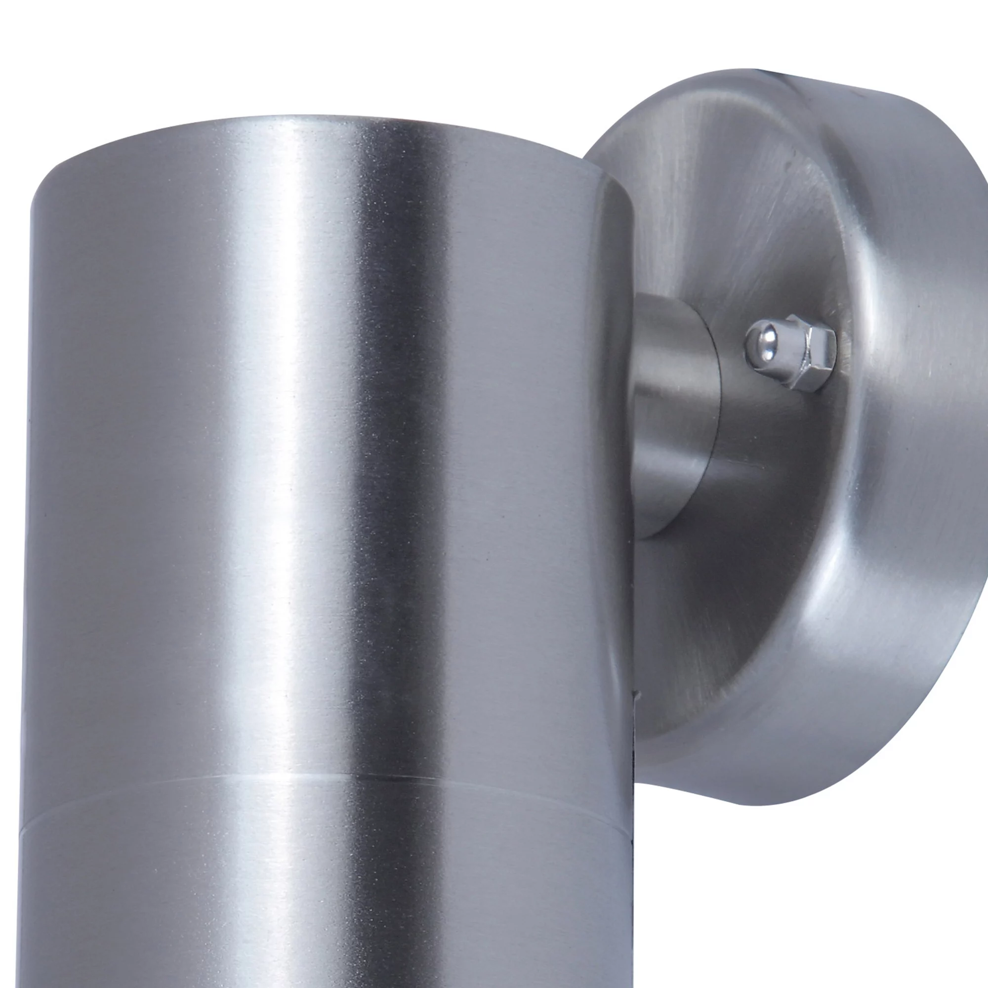 GoodHome Candiac Fixed Stainless Steel Mains-powered Integrated LED Outdoor Wall Light 380lm (Dia)6cm 5 GoodHome Candiac Fixed Stainless Steel Mains-powered Integrated LED Outdoor Wall Light 380lm (Dia)6cm - Image 3