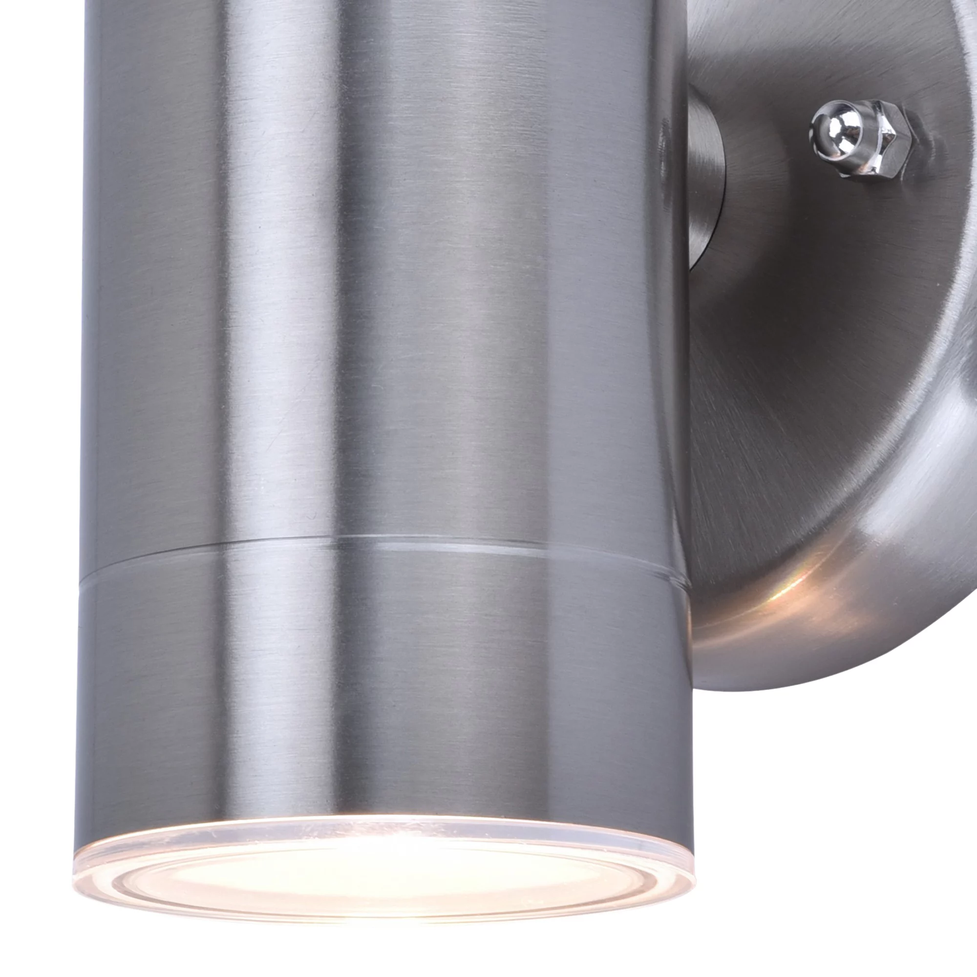 GoodHome Candiac Fixed Stainless Steel Mains-powered Integrated LED Outdoor Wall Light 380lm (Dia)6cm 6 GoodHome Candiac Fixed Stainless Steel Mains-powered Integrated LED Outdoor Wall Light 380lm (Dia)6cm - Image 4