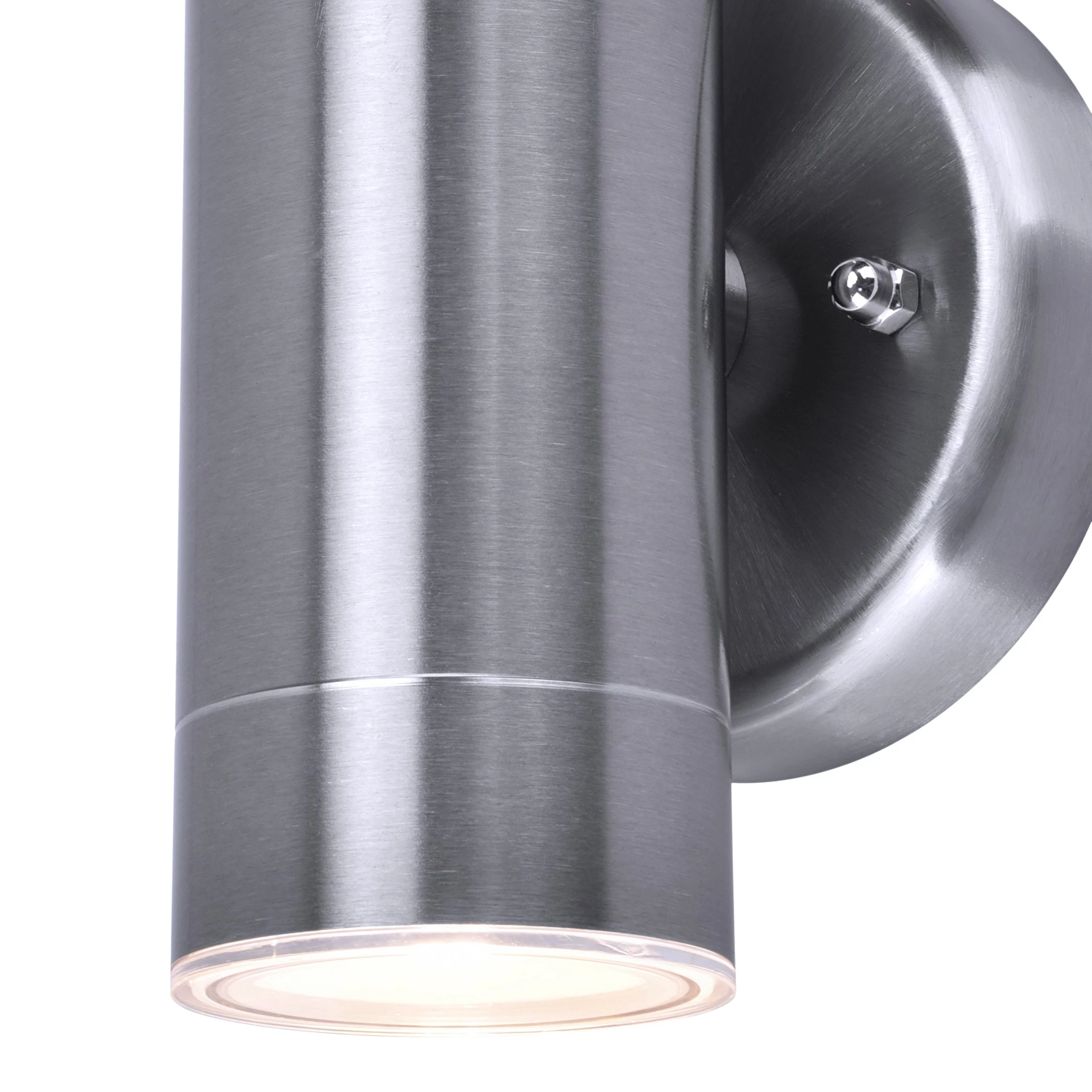 GoodHome Candiac Stainless Steel Mains-powered Integrated LED Outdoor Double Wall Light 760lm (Dia)6cm 6 GoodHome Candiac Stainless Steel Mains-powered Integrated LED Outdoor Double Wall Light 760lm (Dia)6cm - Image 4