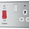 GoodHome Chrome Cooker Switch & Socket With Neon & White Inserts 1 GoodHome Chrome Cooker Switch & Socket With Neon & White Inserts -Professional Electrical Lighting Store goodhome chrome cooker switch socket with neon white inserts5059340134307 01c