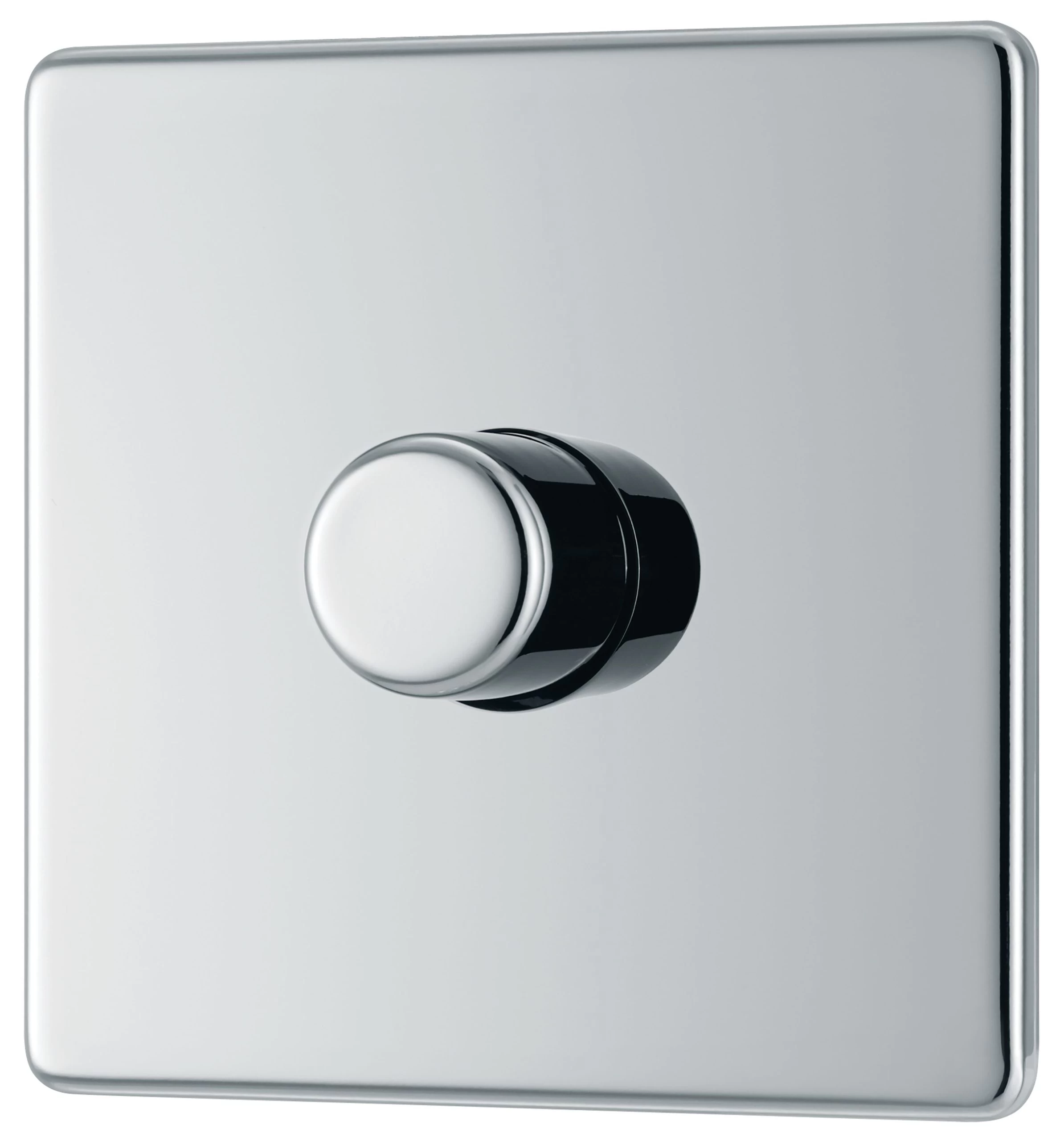GoodHome Chrome Flat Profile Single 2 Way 400W Screwless Dimmer Switch 3 GoodHome Chrome Flat Profile Single 2 Way 400W Screwless Dimmer Switch