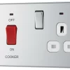 GoodHome Chrome Screwless Cooker Switch & Socket With Neon & White Inserts 1 GoodHome Chrome Screwless Cooker Switch & Socket With Neon & White Inserts -Professional Electrical Lighting Store goodhome chrome screwless cooker switch socket with neon white inserts5059340133195 01c
