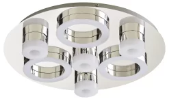 GoodHome Circus Round Brushed Metal & Plastic Chrome Effect Ceiling Light 6 GoodHome Circus Round Brushed Metal & Plastic Chrome Effect Ceiling Light -Professional Electrical Lighting Store goodhome circus round brushed metal plastic chrome effect ceiling light5059340229201 01c