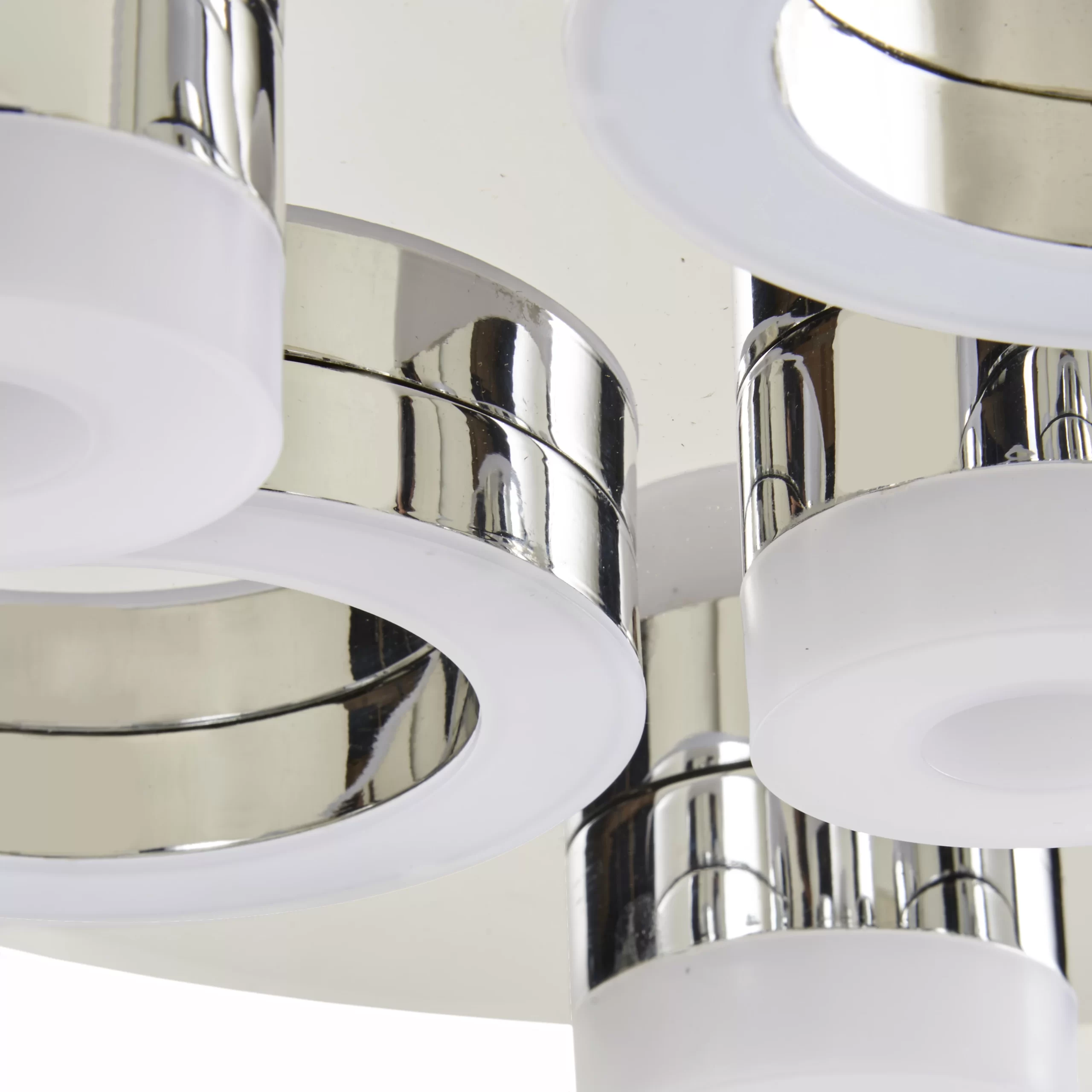 GoodHome Circus Round Brushed Metal & Plastic Chrome Effect Ceiling Light 5 GoodHome Circus Round Brushed Metal & Plastic Chrome Effect Ceiling Light - Image 3