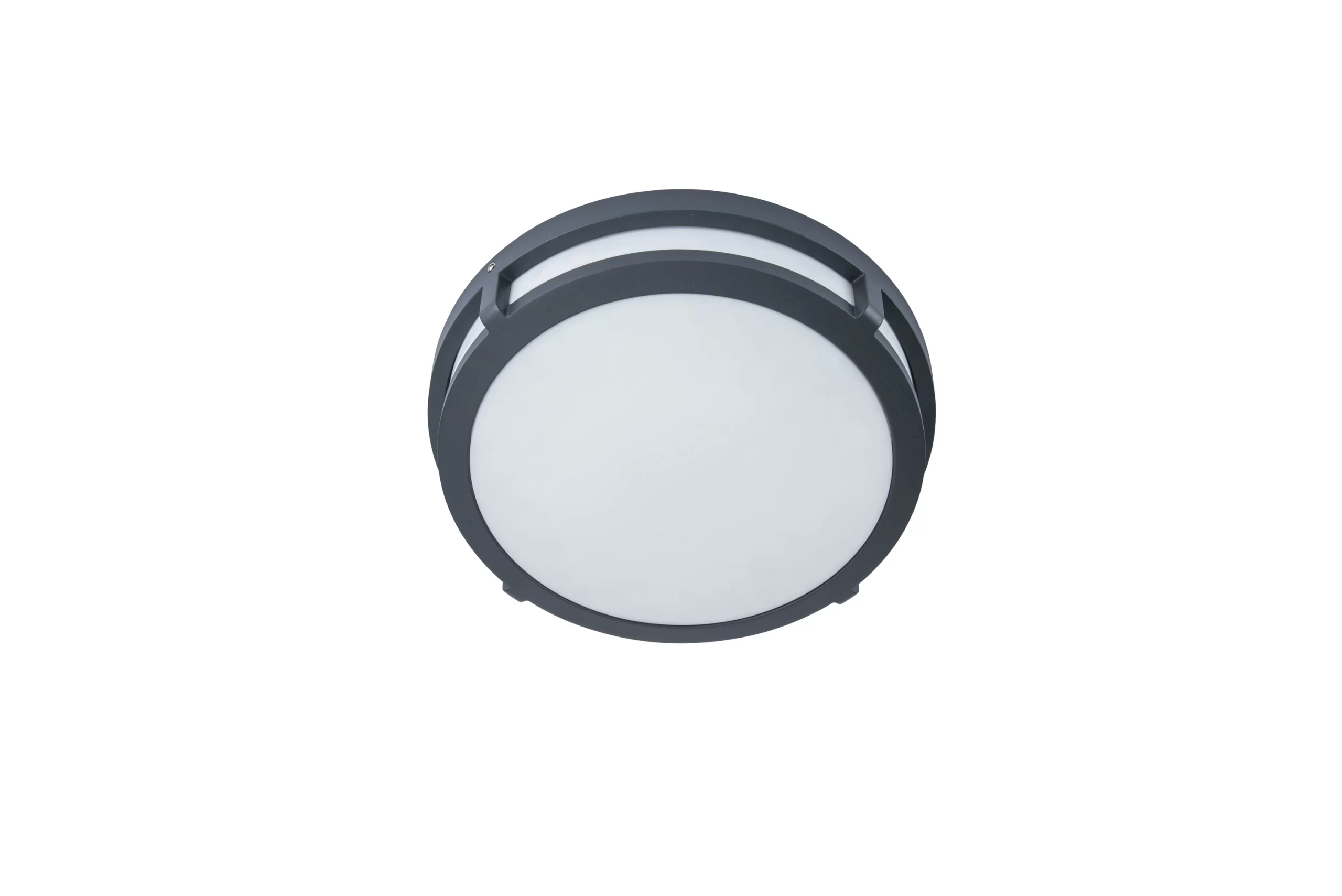GoodHome Coffman Fixed Matt Dark Grey Mains-powered Integrated LED Outdoor Round Wall Light 1400lm (Dia)26cm 6 GoodHome Coffman Fixed Matt Dark Grey Mains-powered Integrated LED Outdoor Round Wall Light 1400lm (Dia)26cm - Image 4