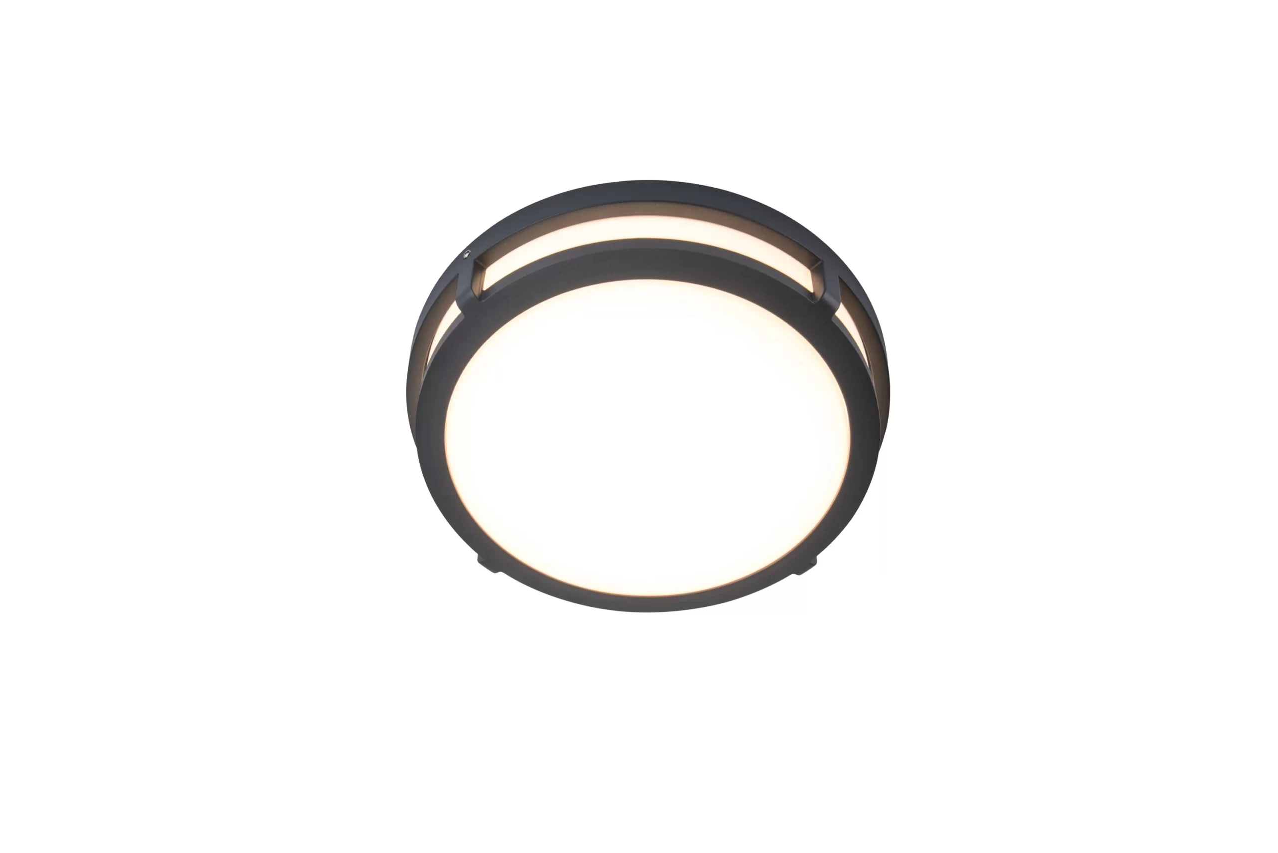 GoodHome Coffman Fixed Matt Dark Grey Mains-powered Integrated LED Outdoor Round Wall Light 1400lm (Dia)26cm 7 GoodHome Coffman Fixed Matt Dark Grey Mains-powered Integrated LED Outdoor Round Wall Light 1400lm (Dia)26cm - Image 5