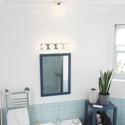 GoodHome Dorres White & Silver Chrome Effect Quadruple Wired Wall Light 14 GoodHome Dorres White & Silver Chrome Effect Quadruple Wired Wall Light -Professional Electrical Lighting Store goodhome dorres white silver chrome effect quadruple wired wall light5059340048055 20i