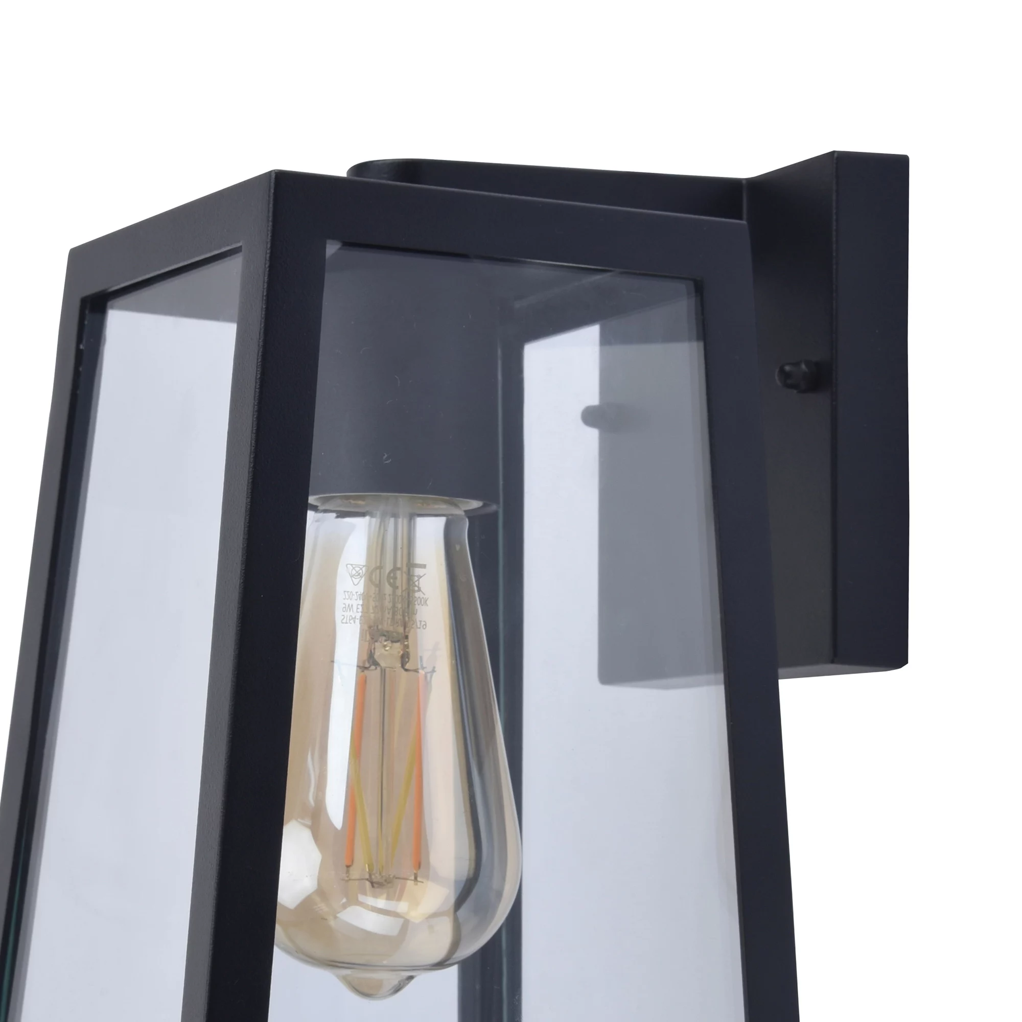 GoodHome Eddesan Fixed Matt Black Mains-powered Outdoor Wall Light 6 GoodHome Eddesan Fixed Matt Black Mains-powered Outdoor Wall Light - Image 4