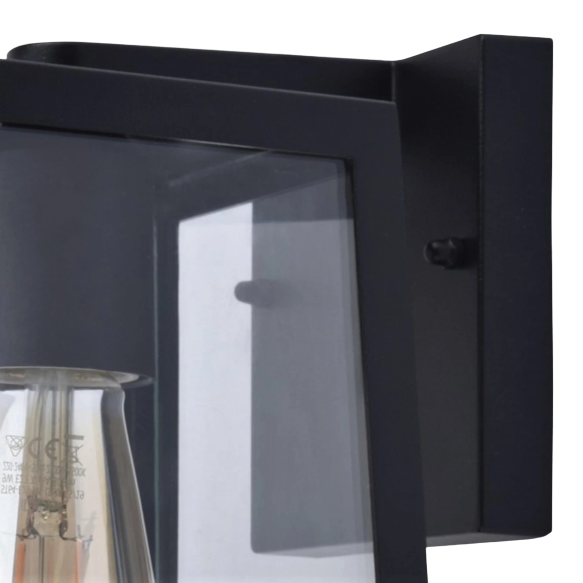 GoodHome Eddesan Fixed Matt Black Mains-powered Outdoor Wall Light 7 GoodHome Eddesan Fixed Matt Black Mains-powered Outdoor Wall Light - Image 5