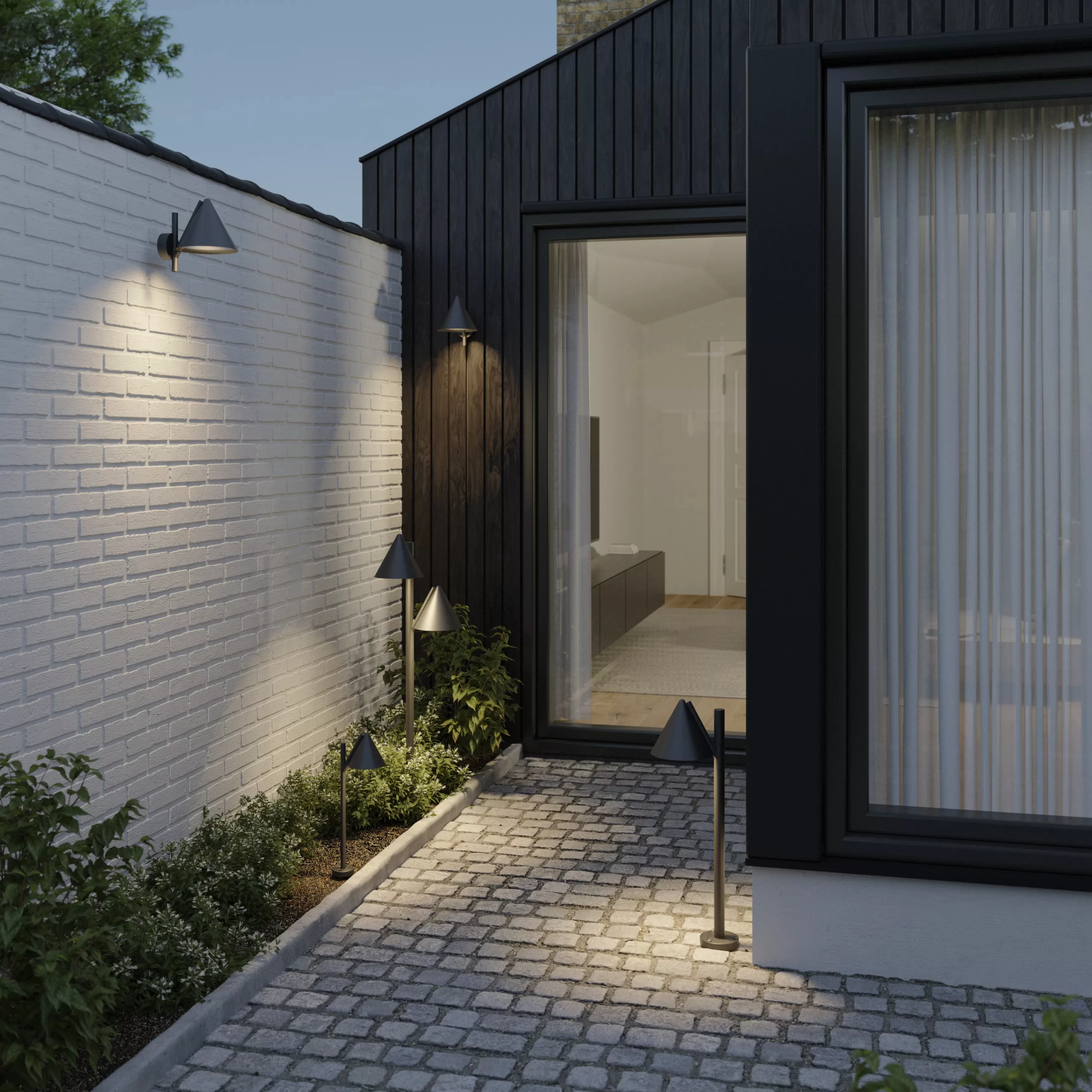 GoodHome Eriksson Fixed Matt Black Mains-powered Integrated LED Outdoor Wall Light 600lm (Dia)18cm 3 GoodHome Eriksson Fixed Matt Black Mains-powered Integrated LED Outdoor Wall Light 600lm (Dia)18cm