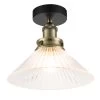 GoodHome Helston Round Matt Glass & Metal Black & Clear Antique Brass Effect LED Ceiling Light 2 GoodHome Helston Round Matt Glass & Metal Black & Clear Antique Brass Effect LED Ceiling Light -Professional Electrical Lighting Store goodhome helston round matt glass metal black clear antique brass effect led ceiling light5063022068361 06c