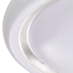 GoodHome Iris Round Brushed Metal & Plastic White Ceiling Light 9 GoodHome Iris Round Brushed Metal & Plastic White Ceiling Light -Professional Electrical Lighting Store goodhome iris round brushed metal plastic white ceiling light5059340229348 36c