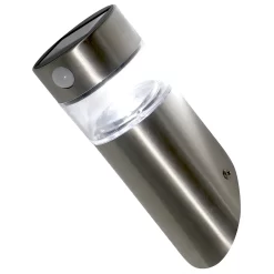 GoodHome Kiana Fixed Matt Stainless Steel Integrated LED PIR Motion Sensor Outdoor Wall Light 0.58W