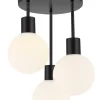 GoodHome LOGNES Round Matt Glass & Metal Matt Black 3 Lamp Ceiling Light 2 GoodHome LOGNES Round Matt Glass & Metal Matt Black 3 Lamp Ceiling Light -Professional Electrical Lighting Store goodhome lognes round matt glass metal matt black 3 lamp ceiling light5059340226446 06c