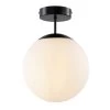 GoodHome Lognes Round Matt Glass & Metal Matt Black Frosted Effect Ceiling Light 1 GoodHome Lognes Round Matt Glass & Metal Matt Black Frosted Effect Ceiling Light -Professional Electrical Lighting Store goodhome lognes round matt glass metal matt black frosted effect ceiling light5059340226460 06c