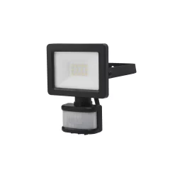 GoodHome Lucan AFD1017-IB Black Mains-powered Cool White Outdoor LED PIR Floodlight 1000lm