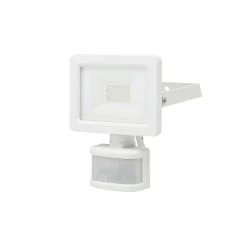 GoodHome Lucan AFD1017-IW White Mains-powered Cool White Outdoor LED PIR Floodlight 1000lm