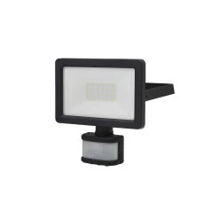 GoodHome Lucan AFD1018-IB Black Mains-powered Cool White Outdoor LED PIR Floodlight 2000lm