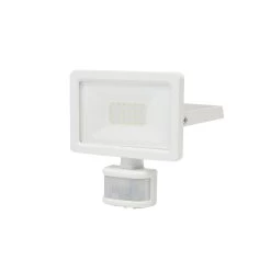 GoodHome Lucan AFD1018-IW White Mains-powered Cool White Outdoor LED PIR Floodlight 2000lm