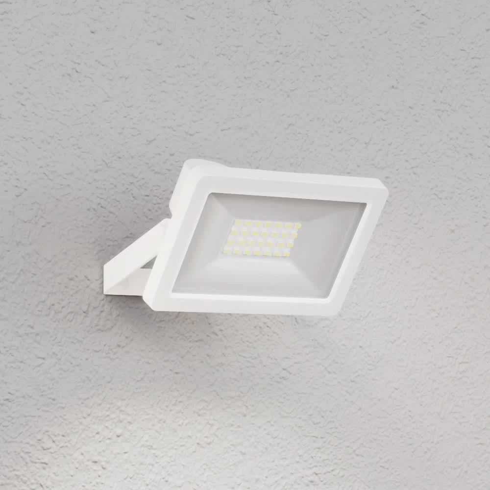 GoodHome Lucan AFD1018-NW White Mains-powered Cool White LED Without Sensor Floodlight 2000lm 4 GoodHome Lucan AFD1018-NW White Mains-powered Cool White LED Without Sensor Floodlight 2000lm - Image 2
