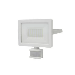 GoodHome Lucan AFD1019-IW White Mains-powered Cool White Outdoor LED PIR Floodlight 3000lm