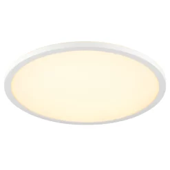 GoodHome Miklos Round Matt Plastic White Ceiling Light