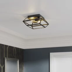 GoodHome Nantan Square Matt Metal Matt Black 2 Lamp Ceiling Light 9 GoodHome Nantan Square Matt Metal Matt Black 2 Lamp Ceiling Light -Professional Electrical Lighting Store goodhome nantan square matt metal matt black 2 lamp ceiling light5059340226477 01i