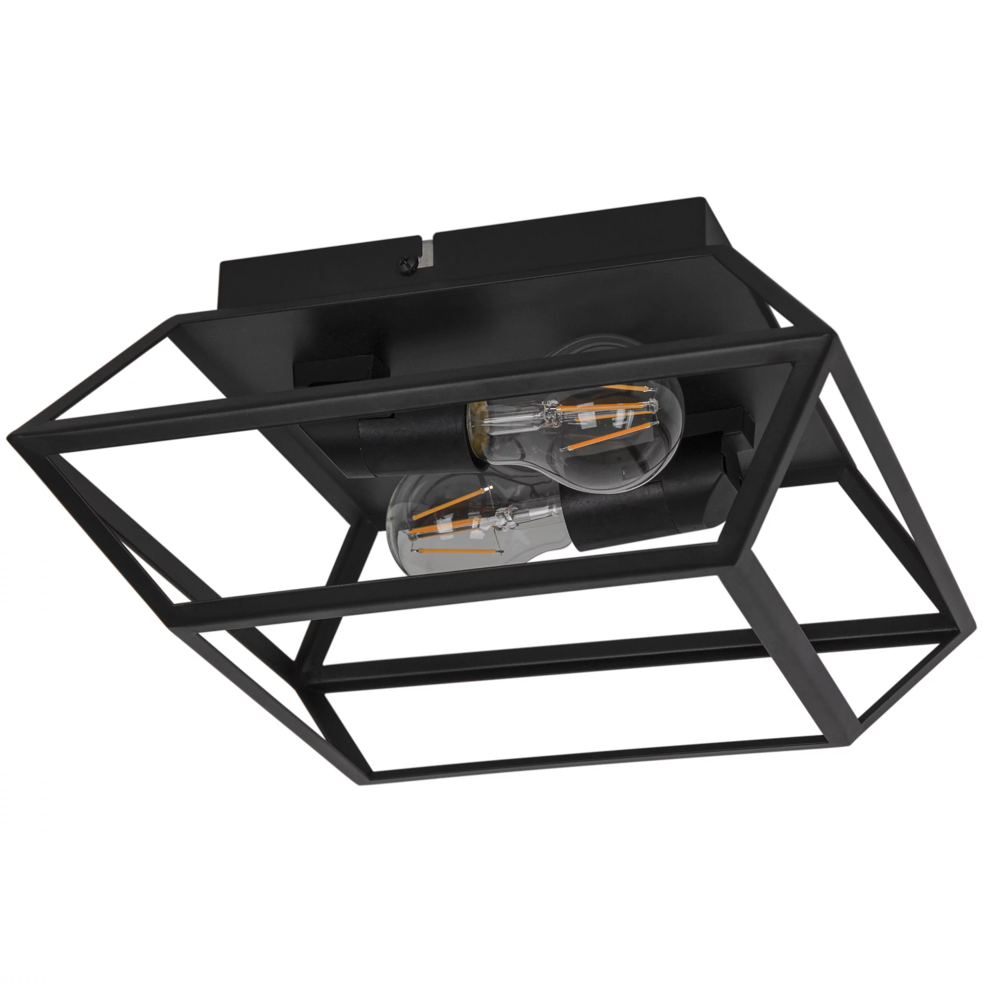 GoodHome Nantan Square Matt Metal Matt Black 2 Lamp Ceiling Light 5 GoodHome Nantan Square Matt Metal Matt Black 2 Lamp Ceiling Light - Image 3