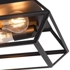 GoodHome Nantan Square Matt Metal Matt Black 2 Lamp Ceiling Light 13 GoodHome Nantan Square Matt Metal Matt Black 2 Lamp Ceiling Light -Professional Electrical Lighting Store goodhome nantan square matt metal matt black 2 lamp ceiling light5059340226477 37c