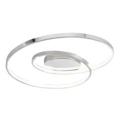 GoodHome Pegmati Modern Metal & Plastic Chrome Effect Ceiling Light