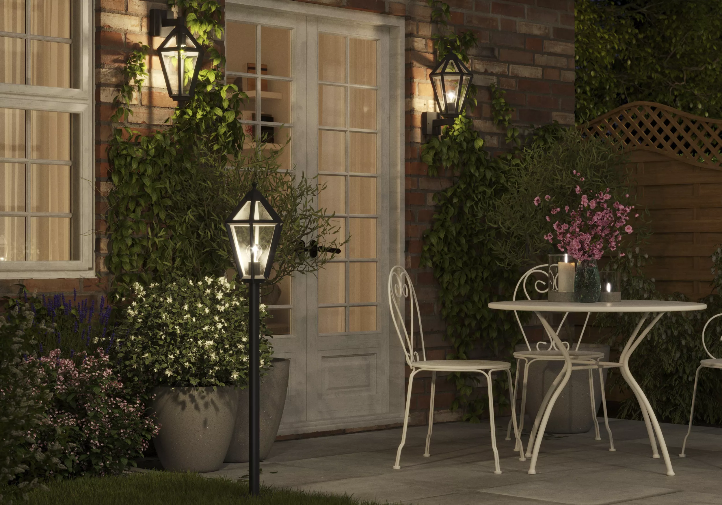 GoodHome Radley Fixed Matt Black Mains-powered Outdoor Up Wall Light 4 GoodHome Radley Fixed Matt Black Mains-powered Outdoor Up Wall Light - Image 2