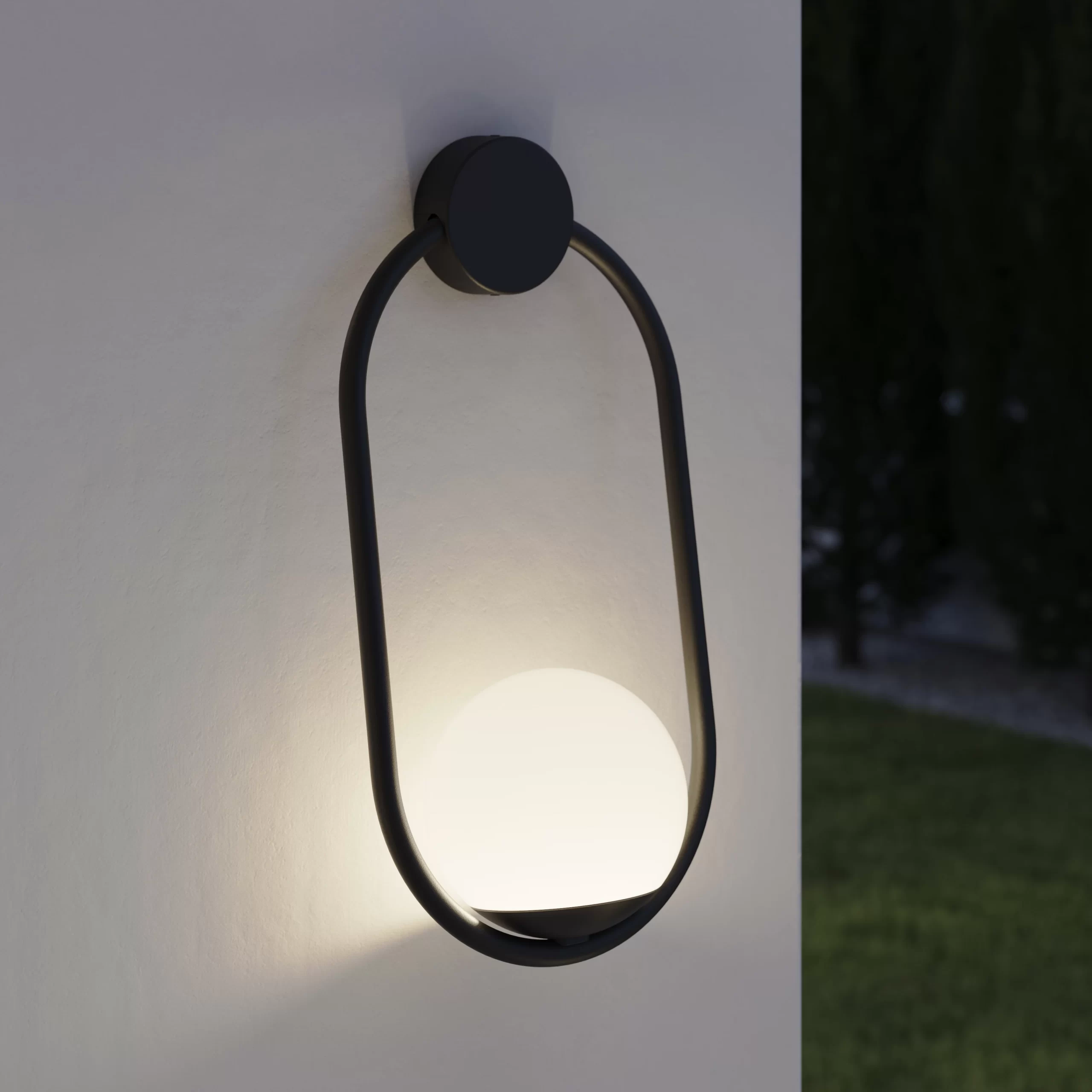 GoodHome Ruble Fixed Matt Black Mains-powered Outdoor Wall Light (Dia)16cm 3 GoodHome Ruble Fixed Matt Black Mains-powered Outdoor Wall Light (Dia)16cm
