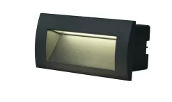 GoodHome Sham Matt Dark Grey Mains-powered Neutral White LED Rectangular Deck Light