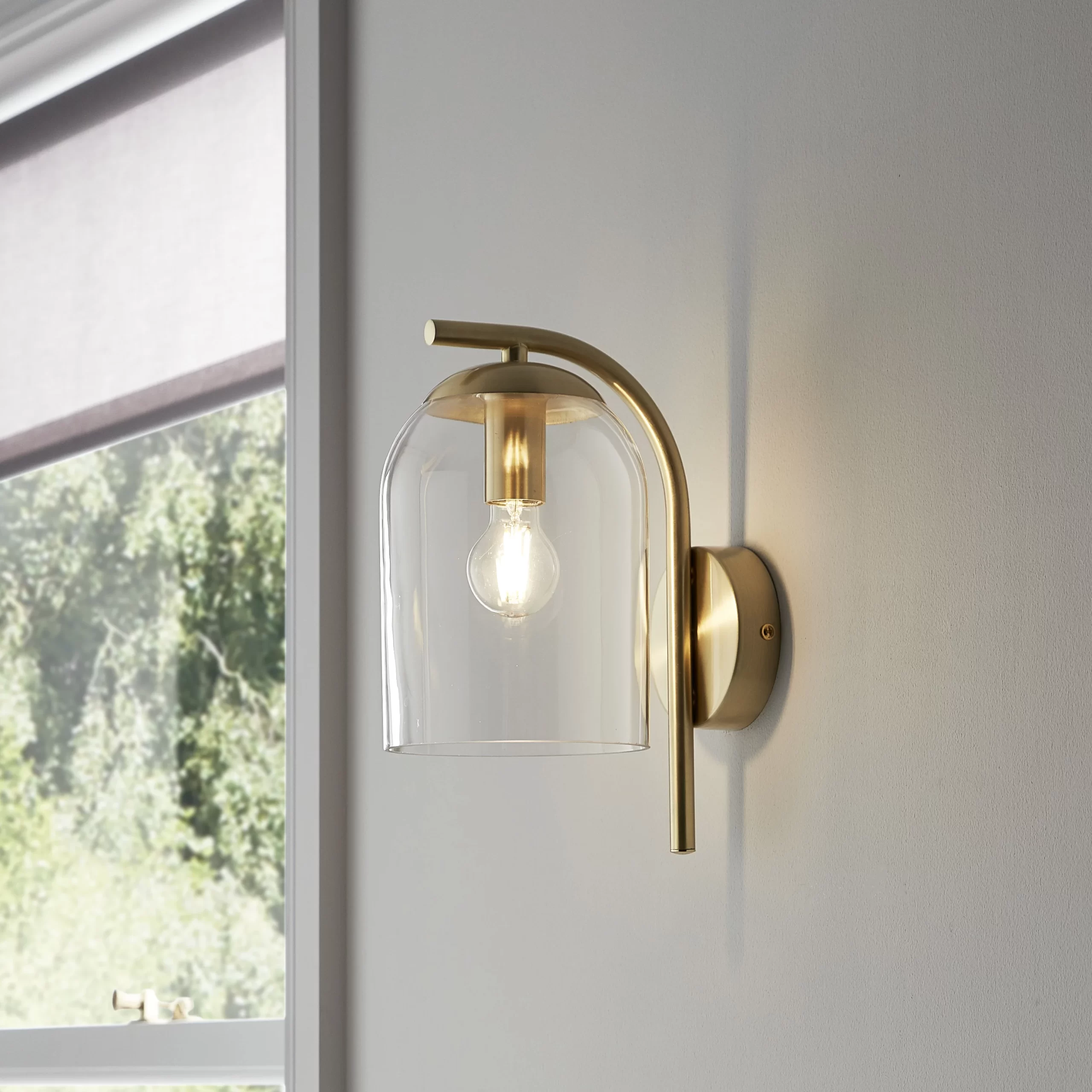 GoodHome Thestias Brass Effect Wall Light 3 GoodHome Thestias Brass Effect Wall Light
