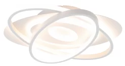 GoodHome Uldino Round Matt Metal & Plastic White LED Ceiling Light