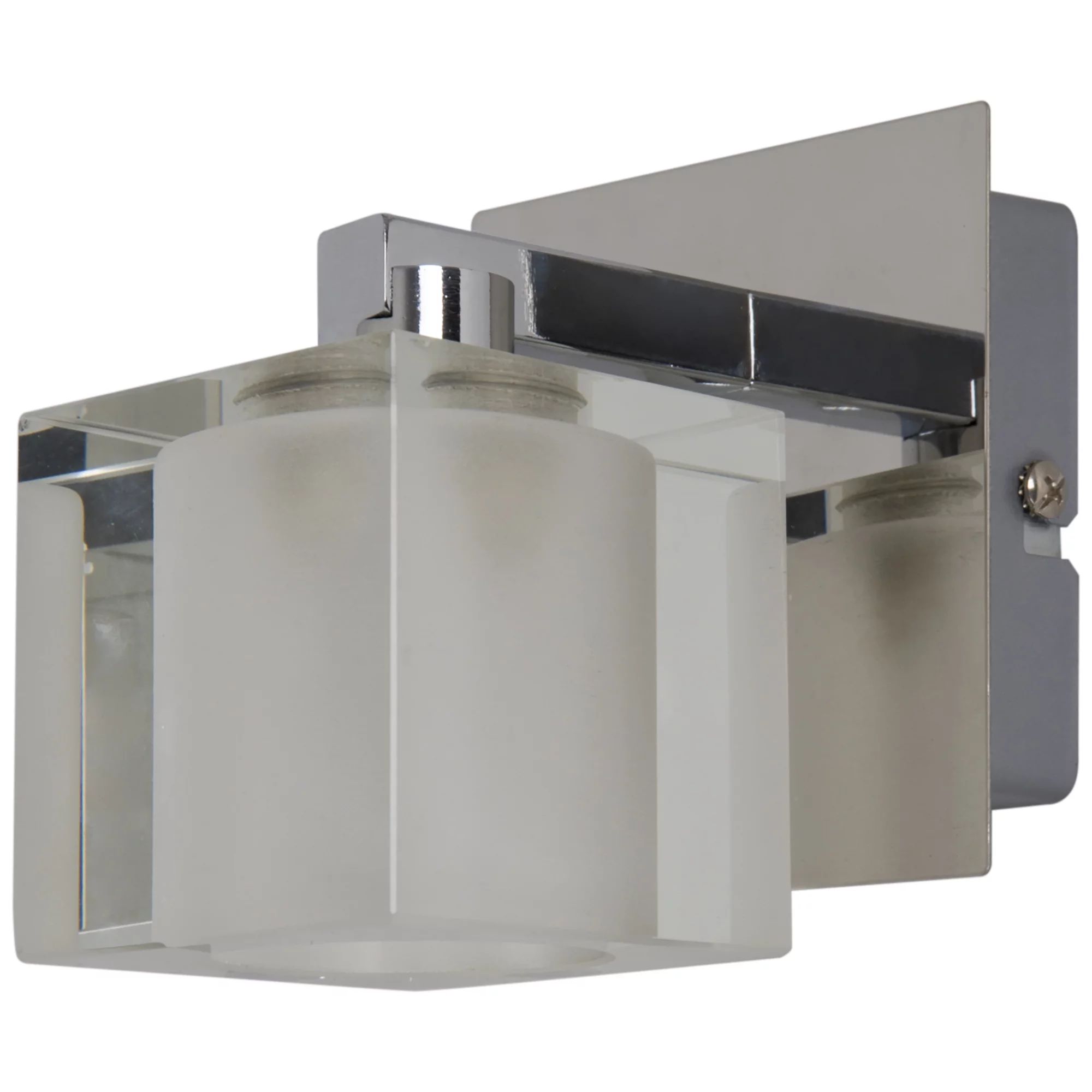 GoodHome Vergam Clear & Grey Chrome Effect Wall Light 5 GoodHome Vergam Clear & Grey Chrome Effect Wall Light - Image 3