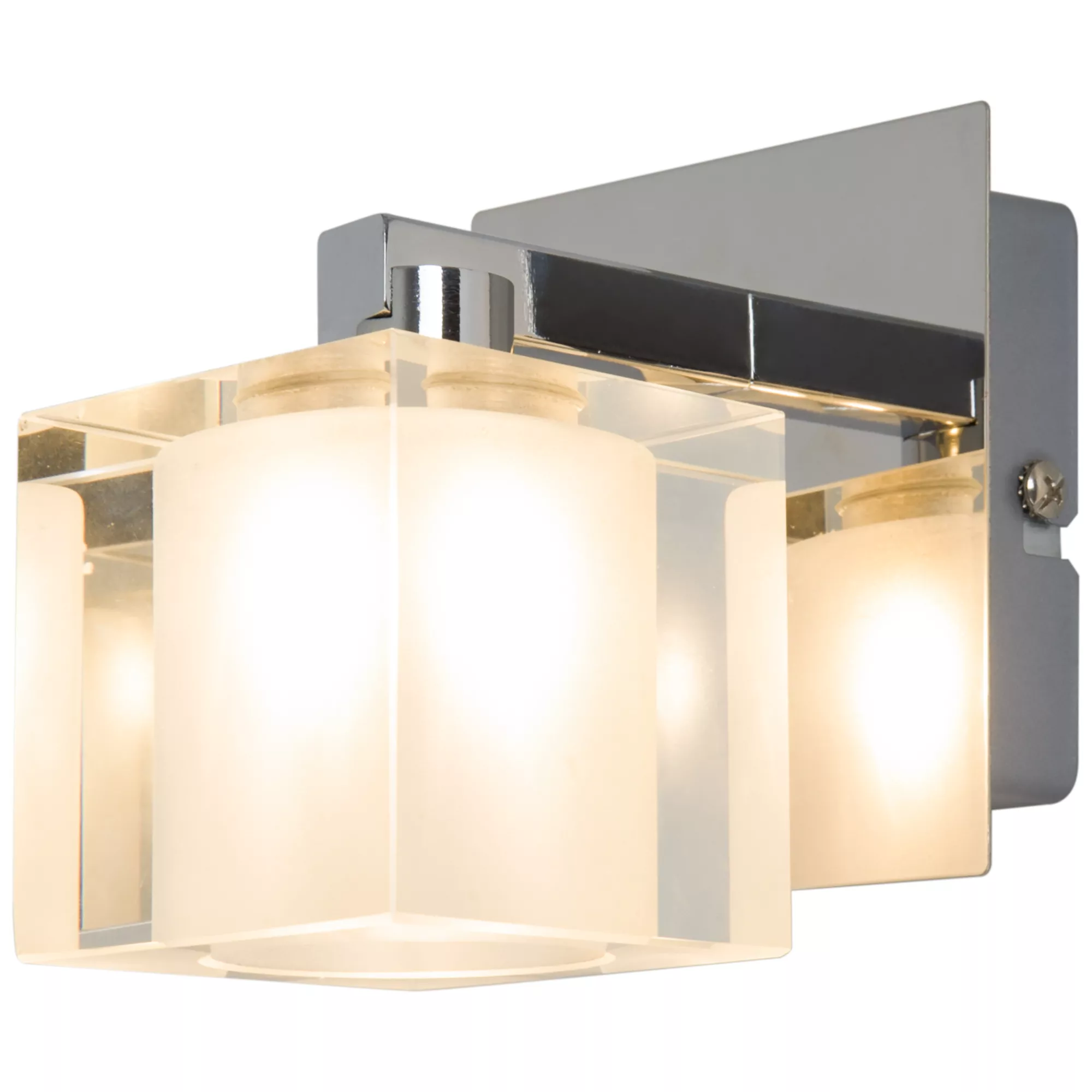 GoodHome Vergam Clear & Grey Chrome Effect Wall Light 6 GoodHome Vergam Clear & Grey Chrome Effect Wall Light - Image 4