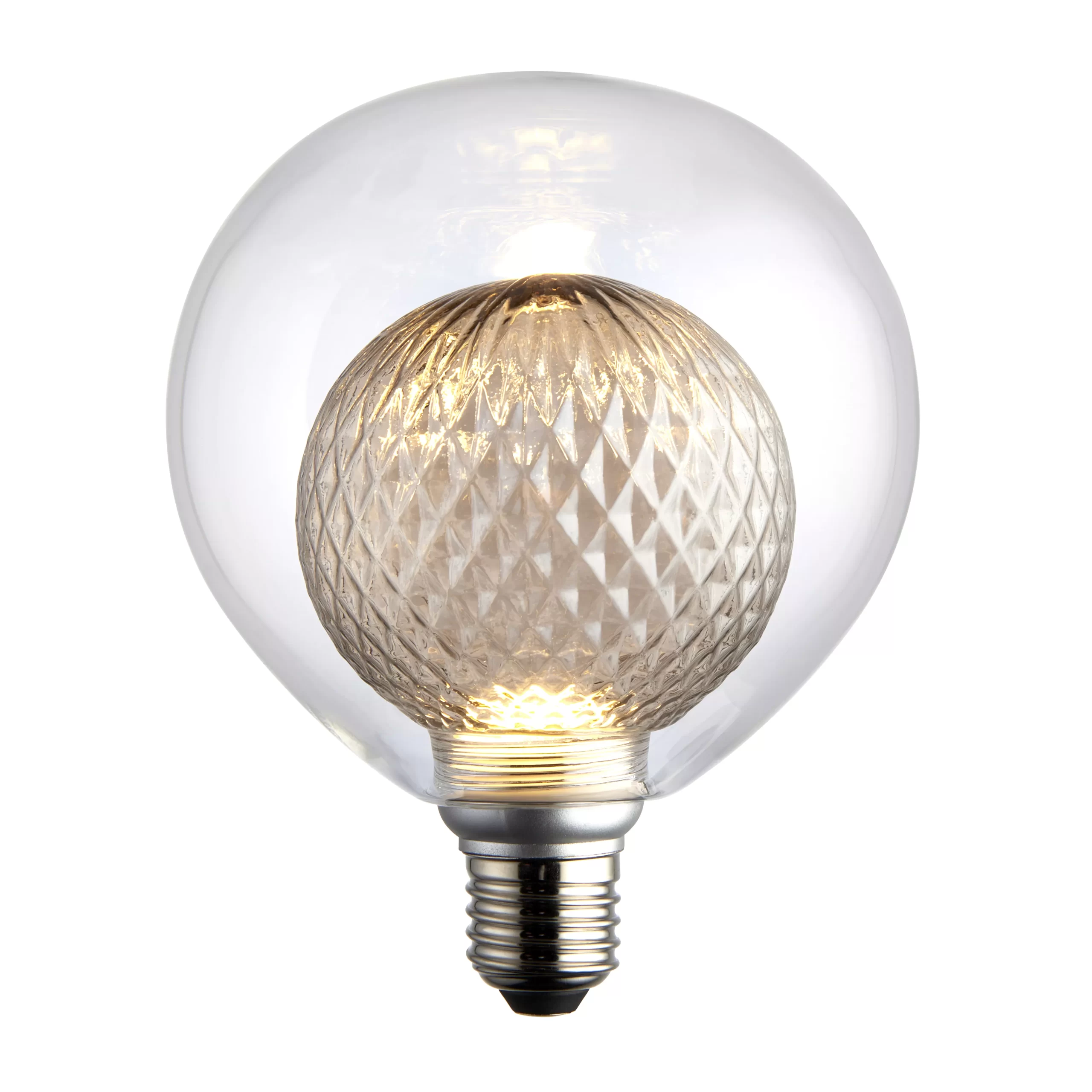 Harbour Studio Grey Duo E27 3W 155lm Globe Warm White LED Light Bulb 3 Harbour Studio Grey Duo E27 3W 155lm Globe Warm White LED Light Bulb