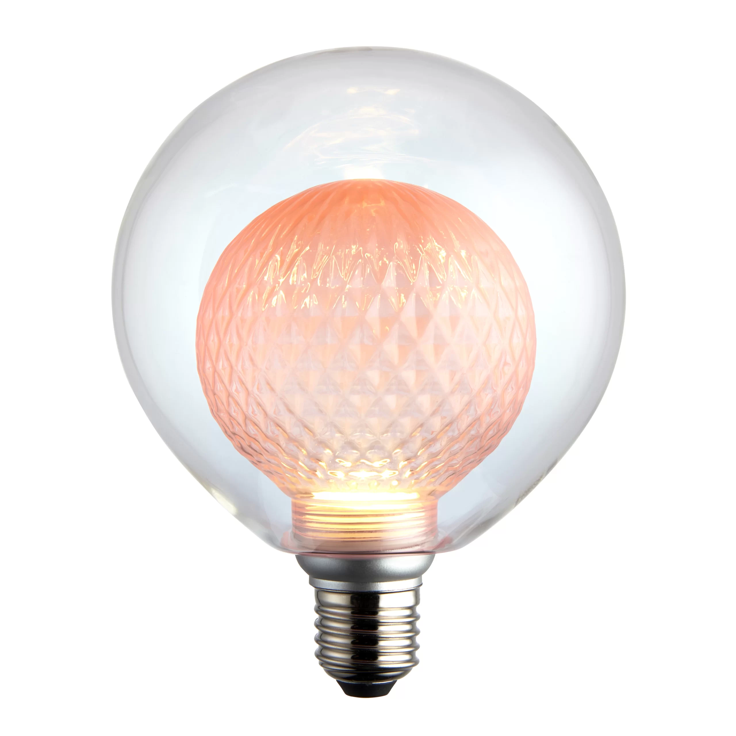 Harbour Studio Pink Duo E27 3W 155lm Globe Warm White LED Light Bulb 3 Harbour Studio Pink Duo E27 3W 155lm Globe Warm White LED Light Bulb