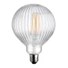 Harbour Studio Ribbed E27 4W 480lm Globe Warm White LED Light Bulb 2 Harbour Studio Ribbed E27 4W 480lm Globe Warm White LED Light Bulb -Professional Electrical Lighting Store harbour studio ribbed e27 4w 480lm globe warm white led light bulb5014838040140 02c bq