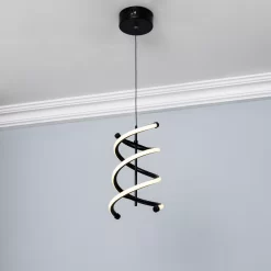Inlight Bask Matt Black Pendant Ceiling Light, (Dia)150mm