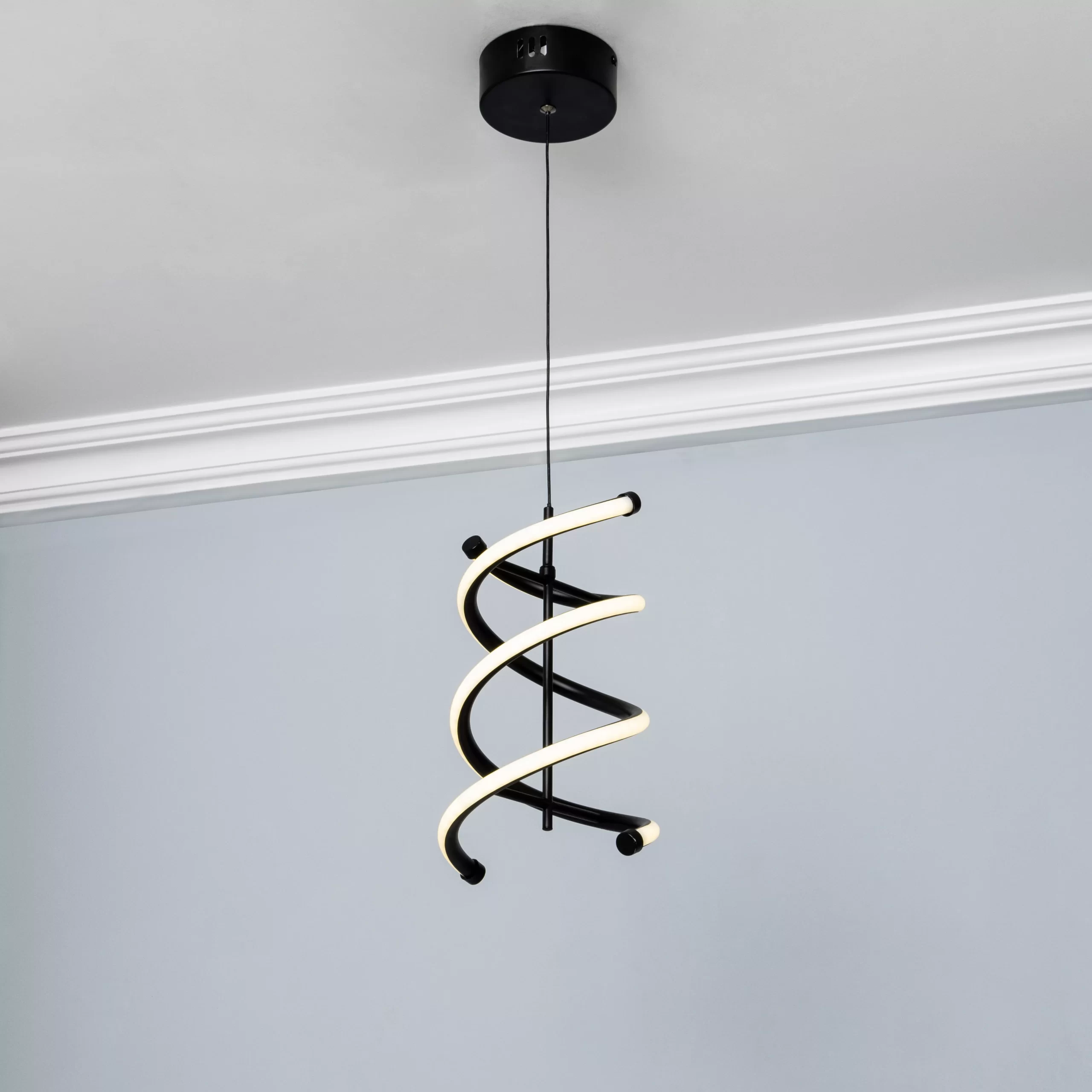 Inlight Bask Matt Black Pendant Ceiling Light, (Dia)150mm 3 Inlight Bask Matt Black Pendant Ceiling Light, (Dia)150mm