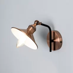 Inlight Bureau Satin Anitique Copper Brass Effect Wired Wall Light BQ-39586-ACOP