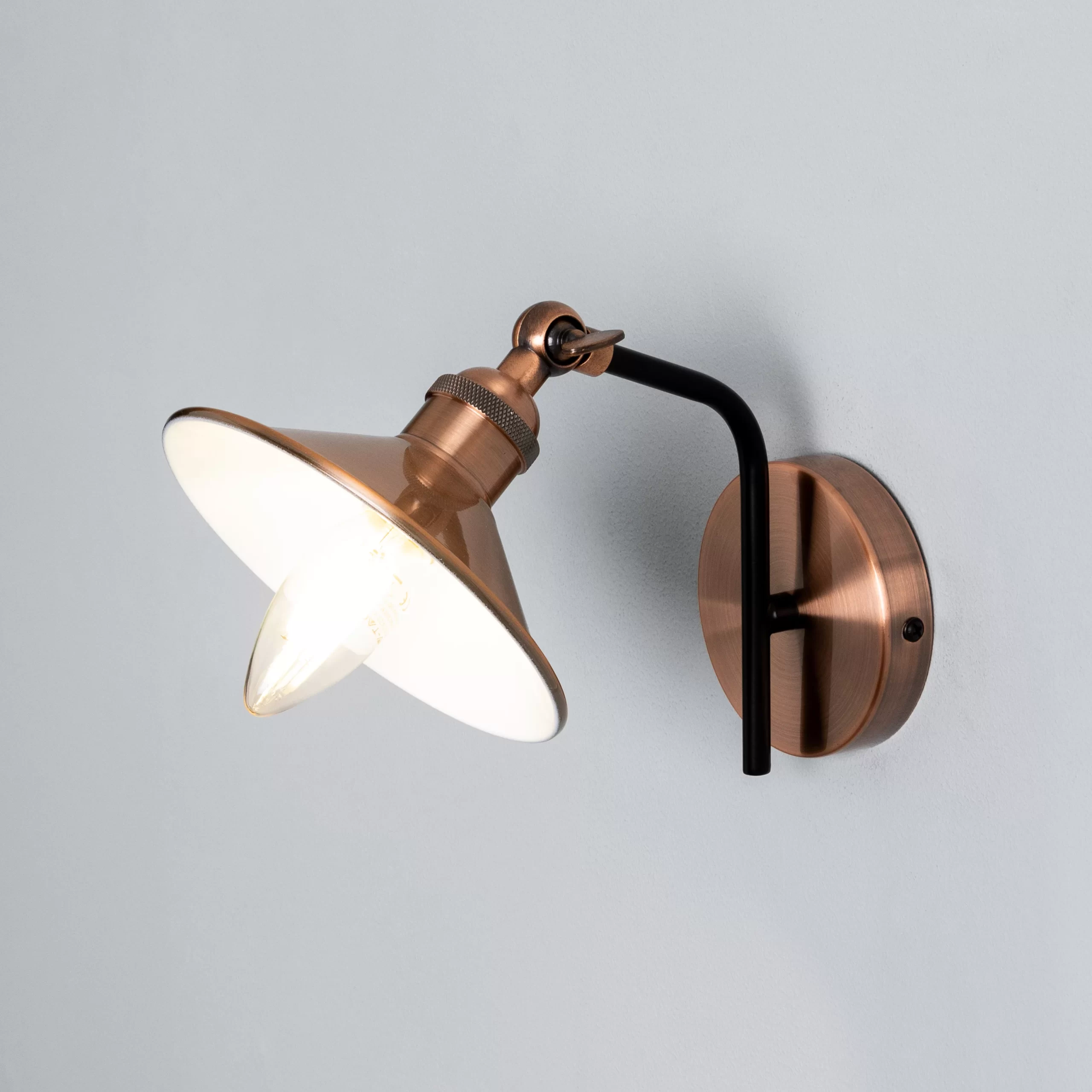 Inlight Bureau Satin Anitique Copper Brass Effect Wired Wall Light BQ-39586-ACOP 3 Inlight Bureau Satin Anitique Copper Brass Effect Wired Wall Light BQ-39586-ACOP