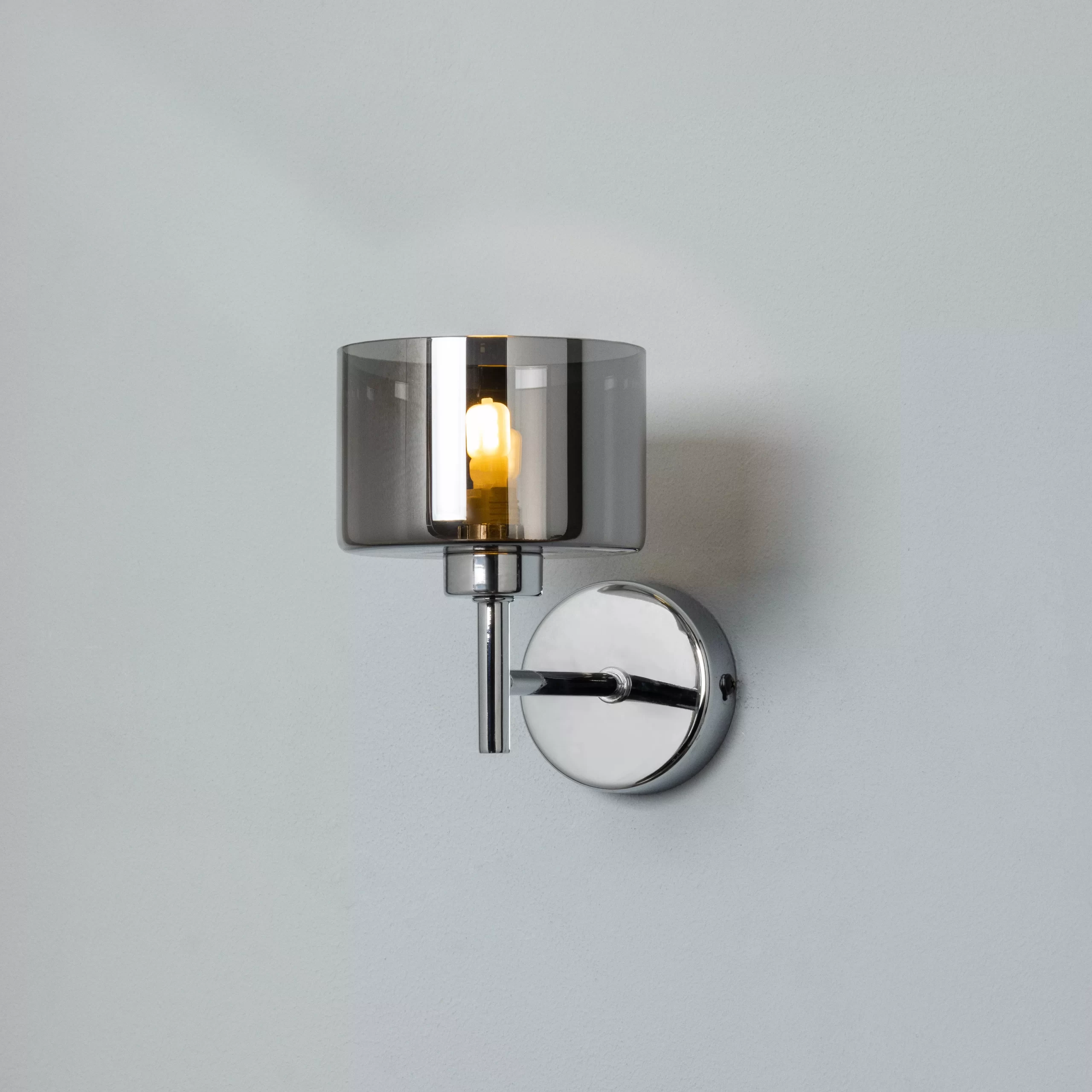 Inlight Caper Chrome Effect Wired Wall Light BQ-33951-SMK 3 Inlight Caper Chrome Effect Wired Wall Light BQ-33951-SMK