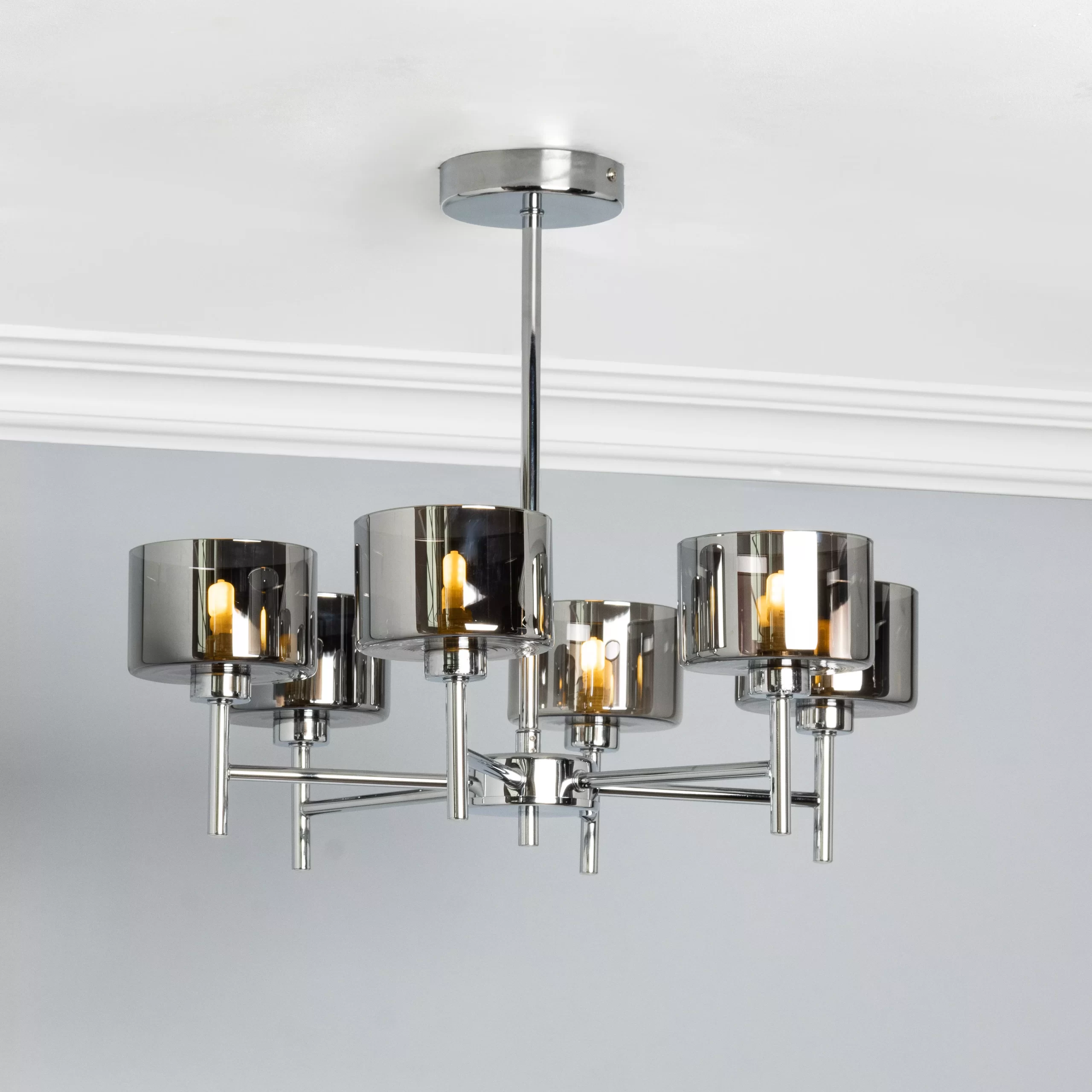 Inlight Caper Metal Chrome Effect Ceiling Light 3 Inlight Caper Metal Chrome Effect Ceiling Light