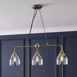 Inlight CATIO Satin Antique Brass Antique Brass Effect Pendant Ceiling Light, (Dia)730mm