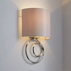 Inlight Hercule Swirl Chrome Effect Wired Wall Light
